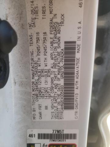 2014 Toyota Tacoma Double Cab Prerunner Long Bed VIN: 5TFKU4HN2EX005493 Lot: 51243684