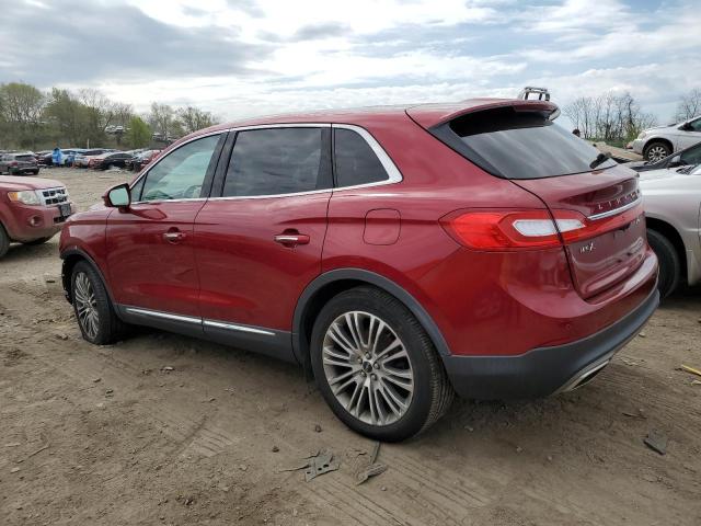 Lot #2473312197 2016 LINCOLN MKX RESERV salvage car