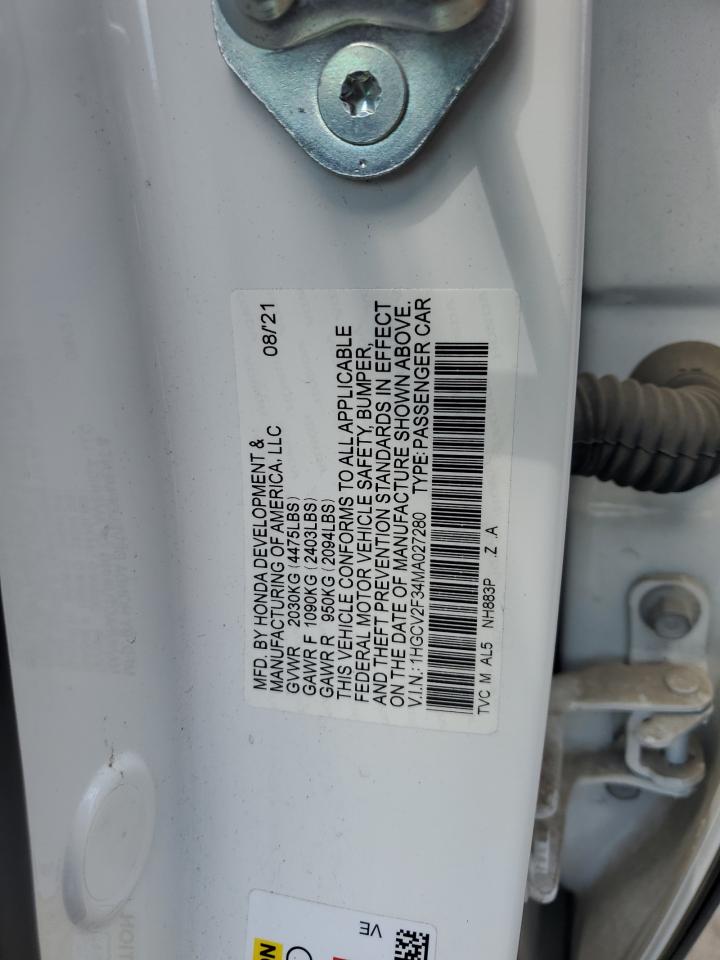 1HGCV2F34MA027280 2021 Honda Accord Sport