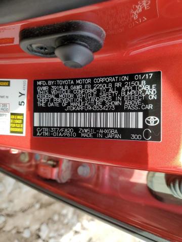 2017 Toyota Prius VIN: JTDKARFU9H3534273 Lot: 51585464