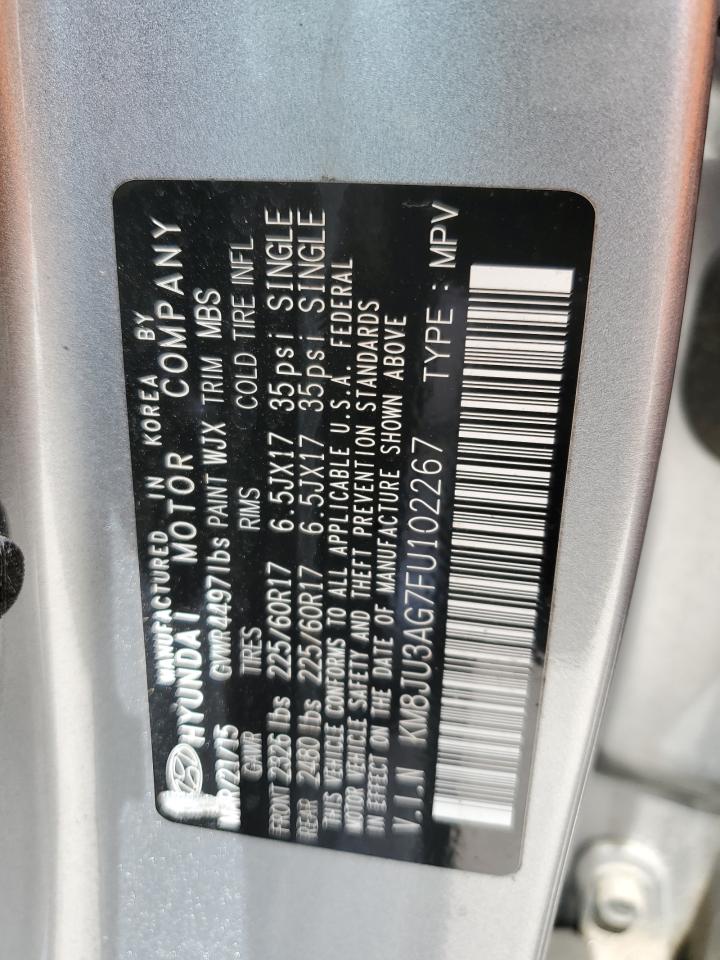 KM8JU3AG7FU102267 2015 Hyundai Tucson Limited