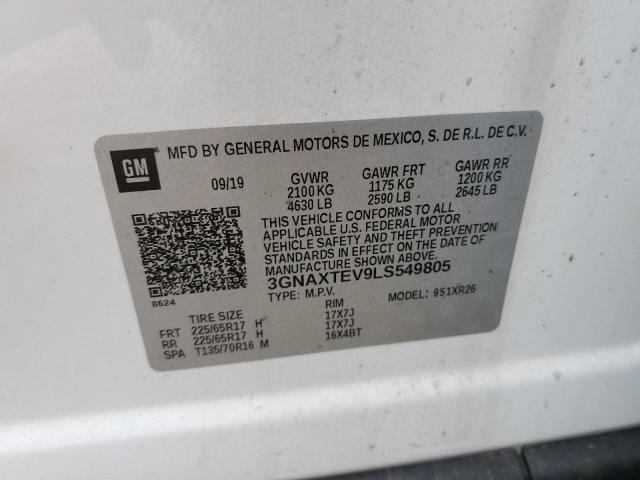 2020 Chevrolet Equinox Lt VIN: 3GNAXTEV9LS549805 Lot: 50362694