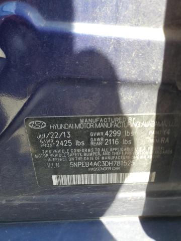 Lot #2469038876 2013 HYUNDAI SONATA GLS salvage car