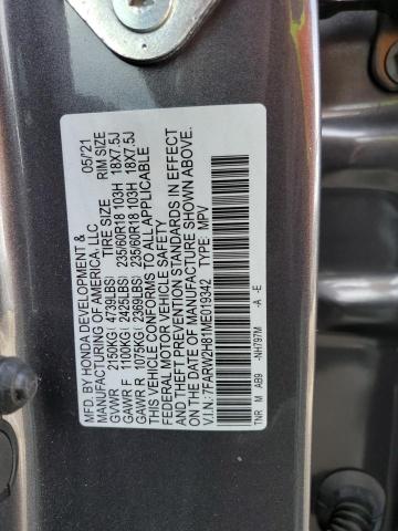 2021 HONDA CR-V EXL - 7FARW2H81ME019342