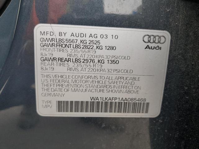 WA1LKAFP1AA085468 | 2010 Audi q5 premium plus