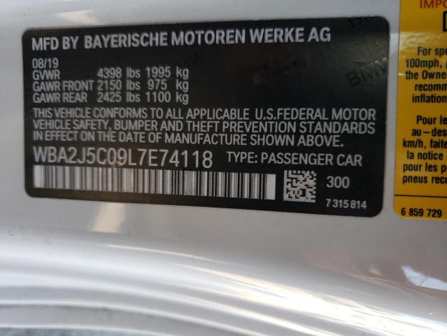 VIN WBA2J5C09L7E74118 2020 BMW 2 Series, M240I no.12