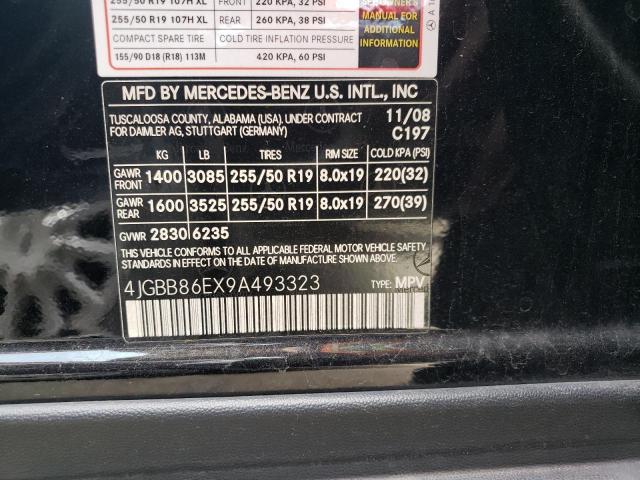 4JGBB86EX9A493323 2009 Mercedes-Benz Ml 350