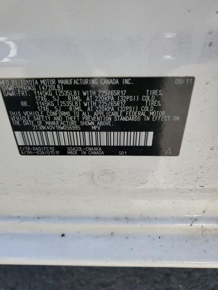 2T3BK4DV1BW056995 2011 Toyota Rav4