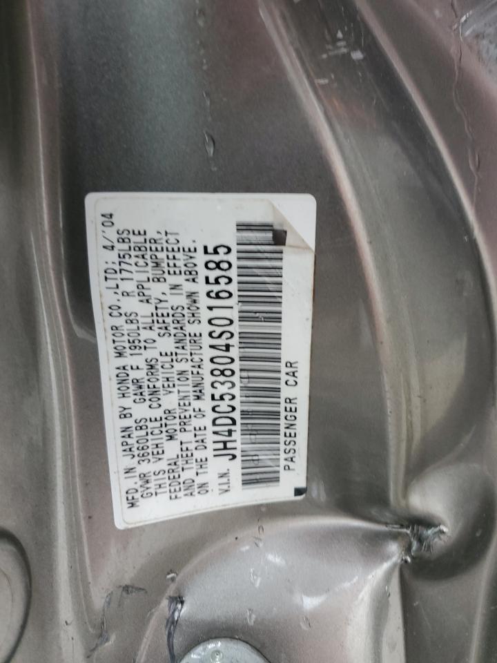 JH4DC53804S016585 2004 Acura Rsx