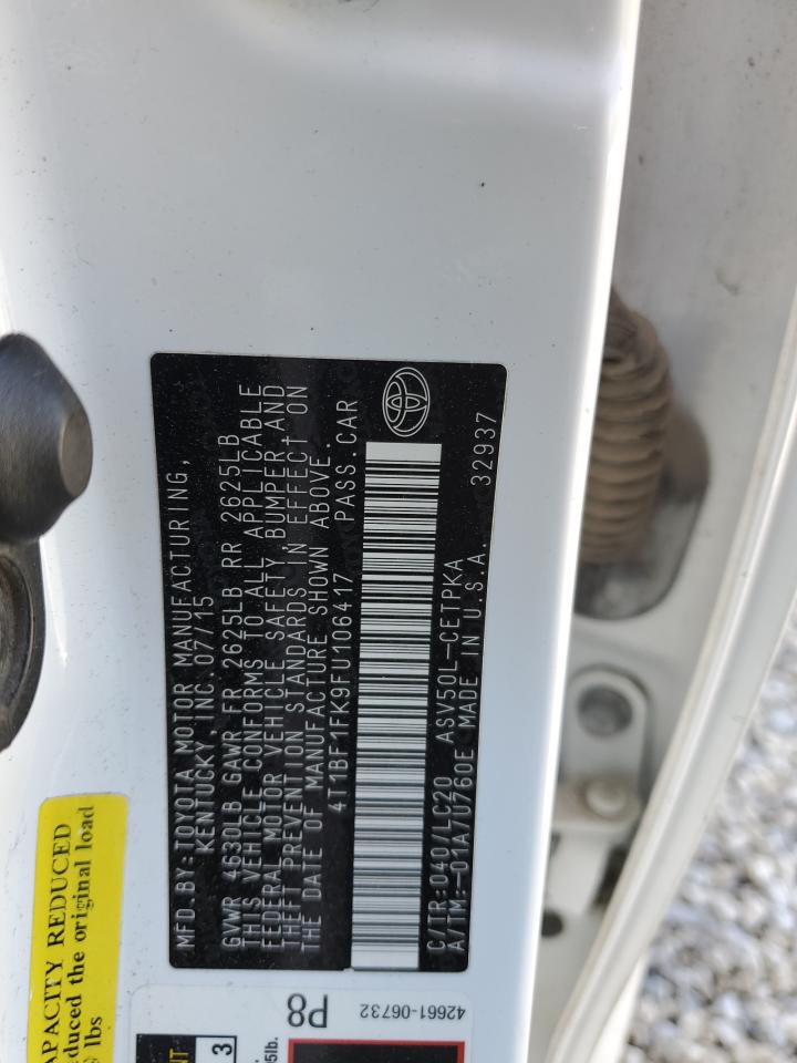 4T1BF1FK9FU106417 2015 Toyota Camry Le