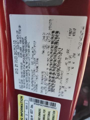 2017 FORD FUSION S - 3FA6P0G70HR416852