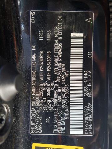 2015 Toyota Highlander Xle VIN: 5TDJKRFH0FS189576 Lot: 49487434