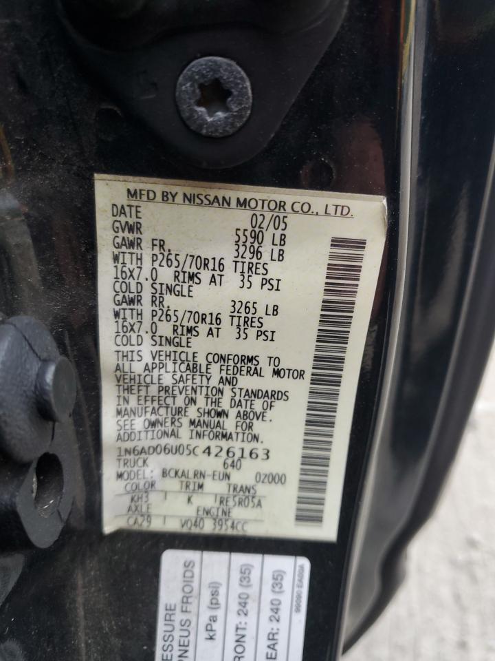 1N6AD06U05C426163 2005 Nissan Frontier King Cab Le