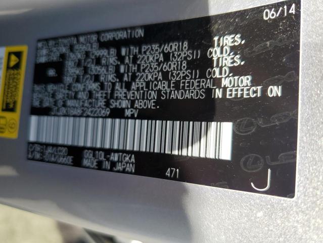 2015 LEXUS RX 350 - JTJZK1BA8F2422069
