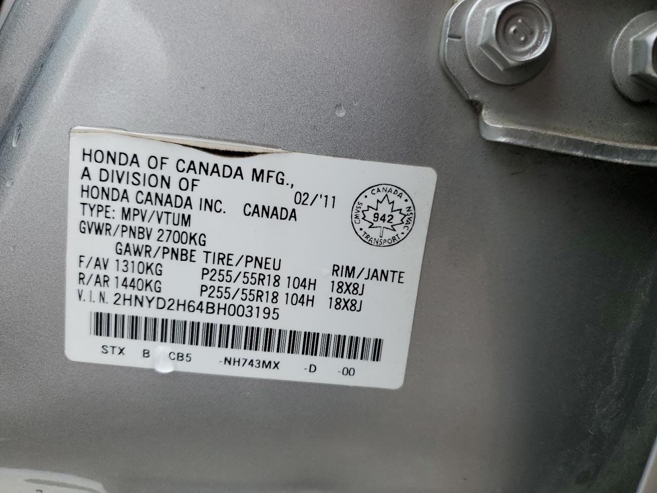 2HNYD2H64BH003195 2011 Acura Mdx Technology