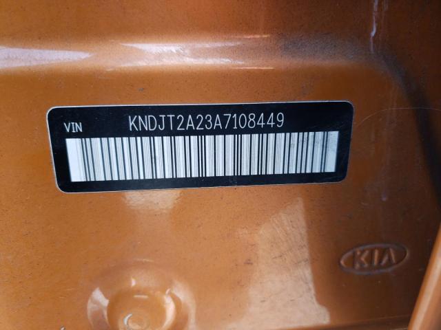 2010 Kia Soul + VIN: KNDJT2A23A7108449 Lot: 52528224