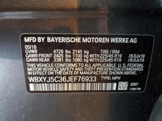 VIN WBXYJ5C36JEF76933 2018 BMW X2, Xdrive28I no.12