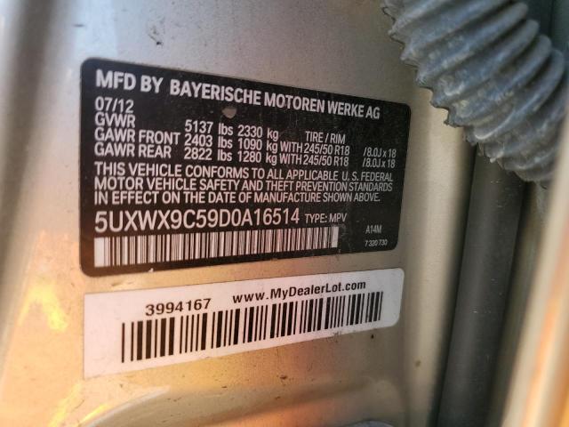 2013 BMW X3 xDrive28I VIN: 5UXWX9C59D0A16514 Lot: 51650274