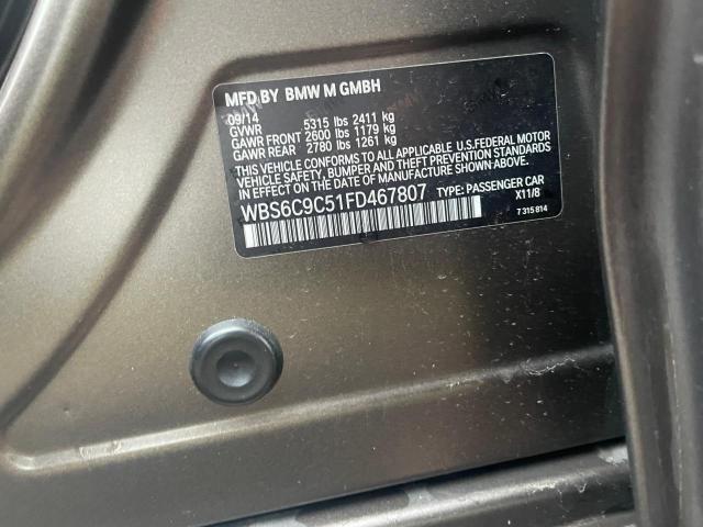 2015 BMW M6 GRAN CO WBS6C9C51FD467807