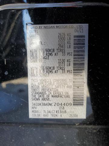2022 NISSAN PATHFINDER - 5N1DR3BA0NC204409