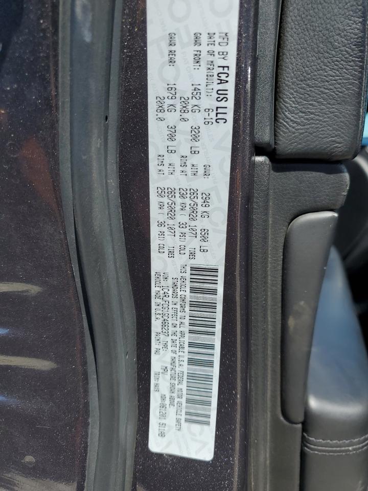 1C4RJFCG1GC466237 2016 Jeep Grand Cherokee Overland