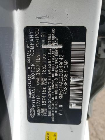 2012 Hyundai Accent Gls VIN: KMHCT4AE2CU249642 Lot: 52603714