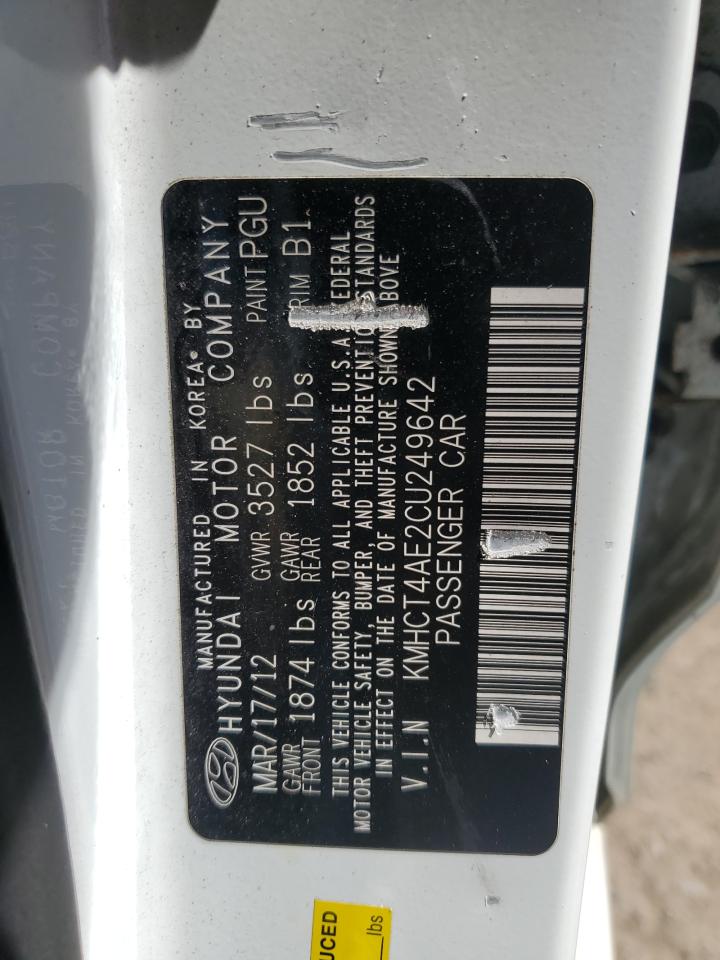 KMHCT4AE2CU249642 2012 Hyundai Accent Gls