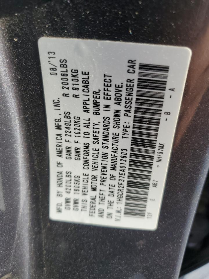 1HGCR2F37EA012603 2014 Honda Accord Lx