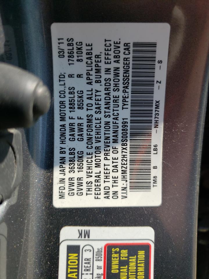 JHMZE2H7XBS008991 2011 Honda Insight Ex