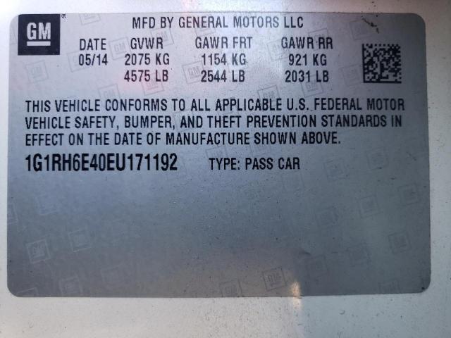 VIN 1G1RH6E40EU171192 2014 Chevrolet Volt no.12