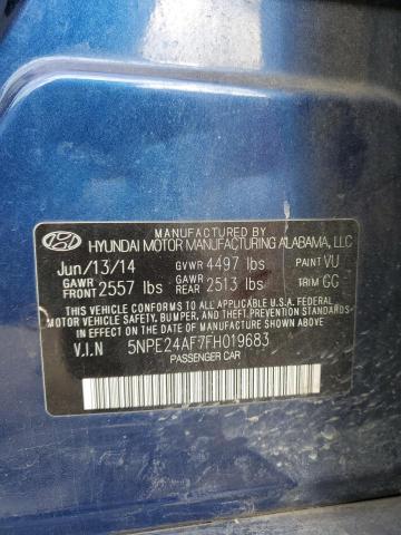 2015 Hyundai Sonata Se VIN: 5NPE24AF7FH019683 Lot: 52540864