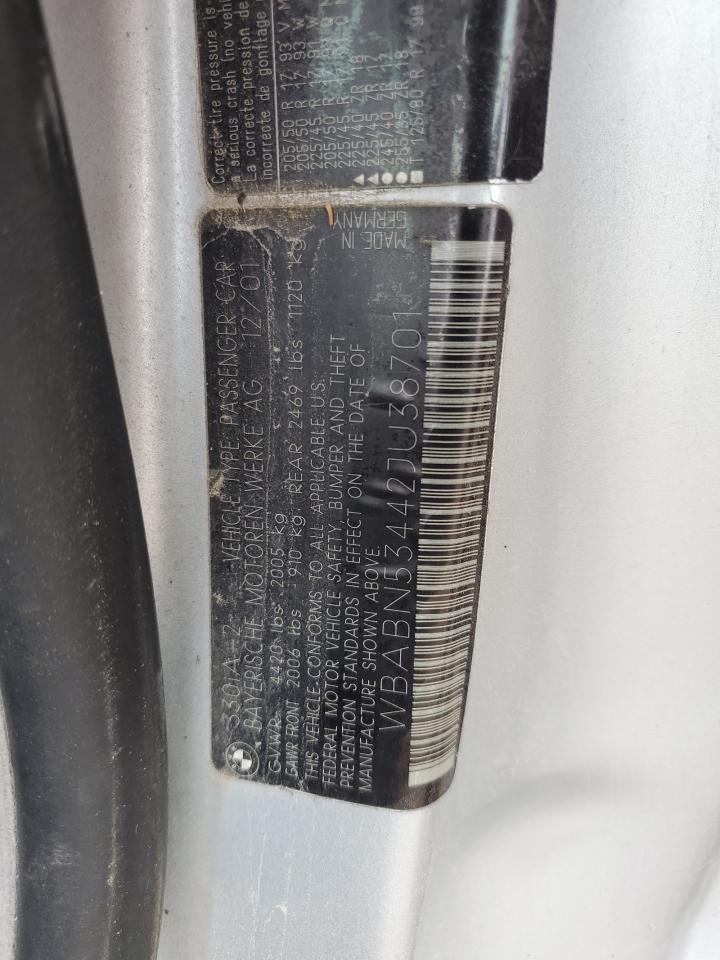 WBABN53442JU38701 2002 BMW 330 Ci