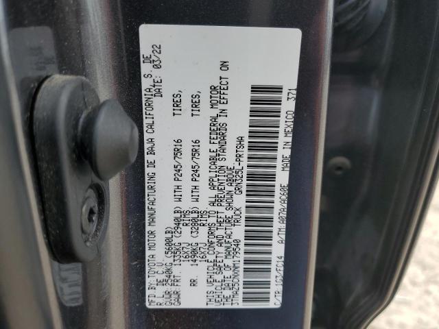 2022 TOYOTA TACOMA DOU - 3TMAZ5CNXNM179540