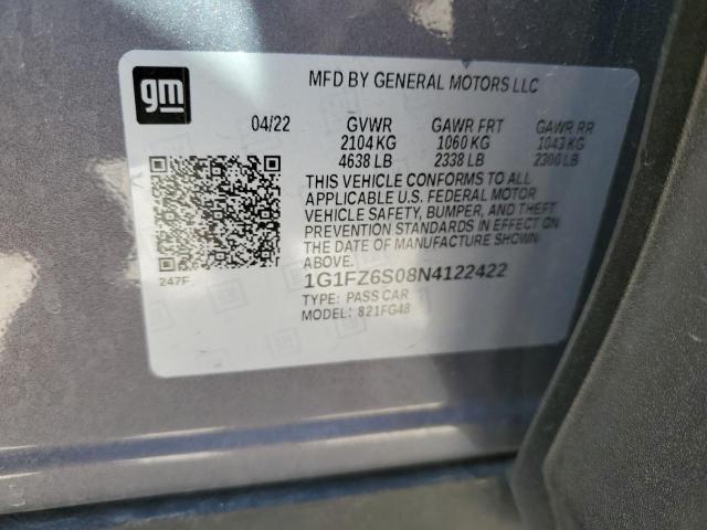 2022 Chevrolet Bolt Euv Premier VIN: 1G1FZ6S08N4122422 Lot: 52545194