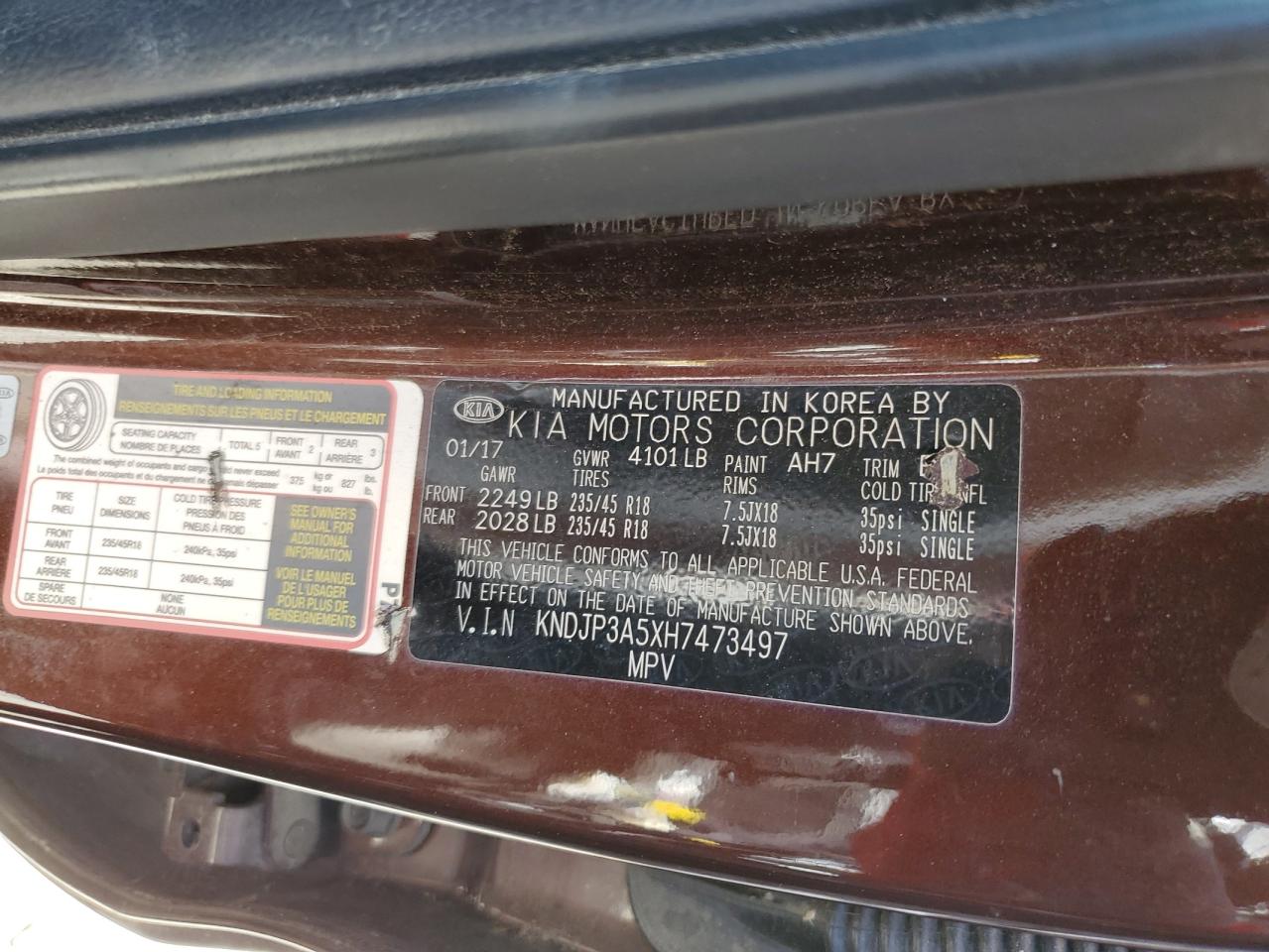 KNDJP3A5XH7473497 2017 Kia Soul +