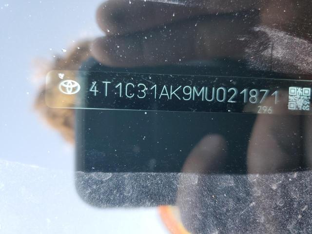 2021 Toyota Camry Le VIN: 4T1C31AK9MU021871 Lot: 50768604