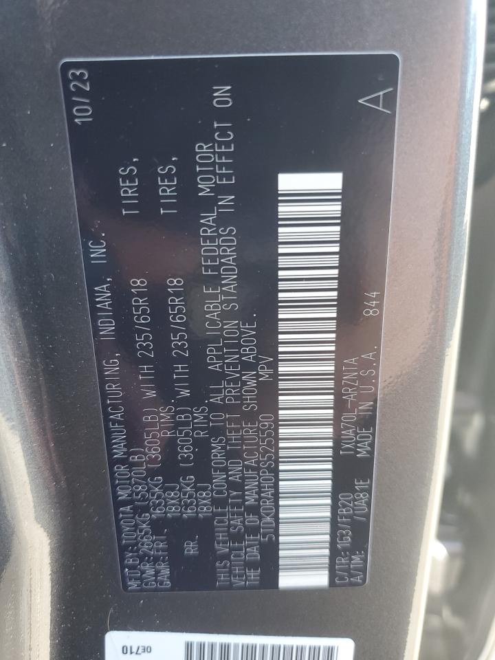 5TDKDRAH0PS525590 2023 Toyota Highlander L