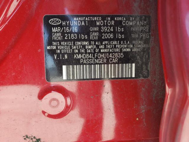 2017 HYUNDAI ELANTRA SE KMHD84LF0HU142835