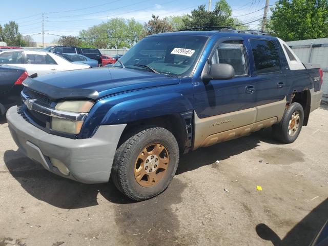 Lot #2484435533 2002 CHEVROLET AVALANCHE salvage car