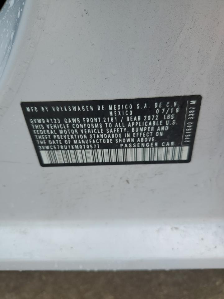 3VWC57BU1KM070577 2019 Volkswagen Jetta S