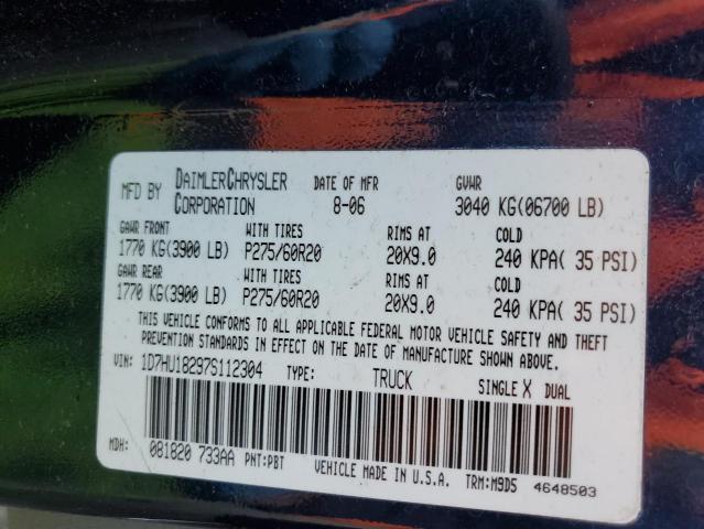 2007 Dodge Ram 1500 St VIN: 1D7HU18297S112304 Lot: 50856954