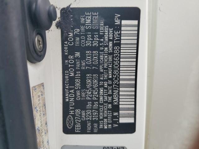 2008 Hyundai Veracruz Gls VIN: KM8NU73C58U066388 Lot: 48849214