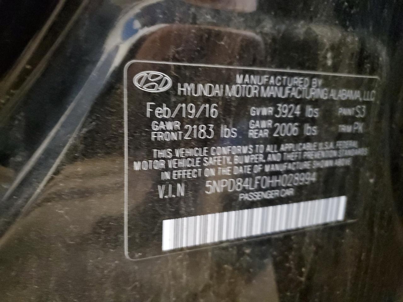 5NPD84LF0HH028994 2017 Hyundai Elantra Se