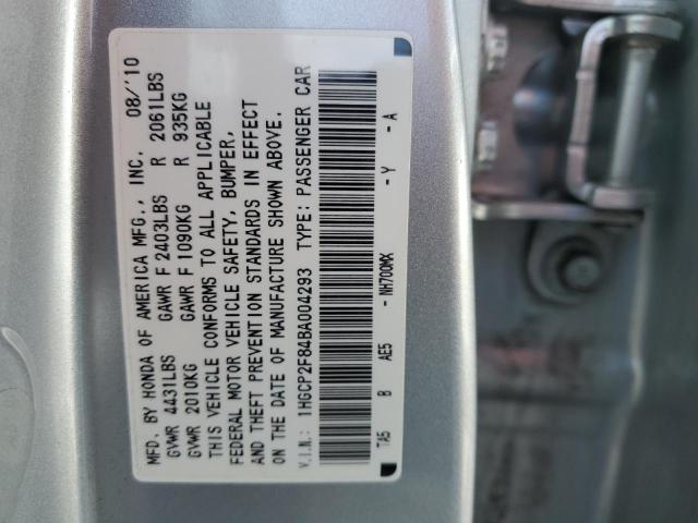 1HGCP2F84BA004293 2011 Honda Accord Exl