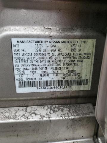 2006 Nissan Altima S VIN: 1N4AL11D46C164108 Lot: 49228434