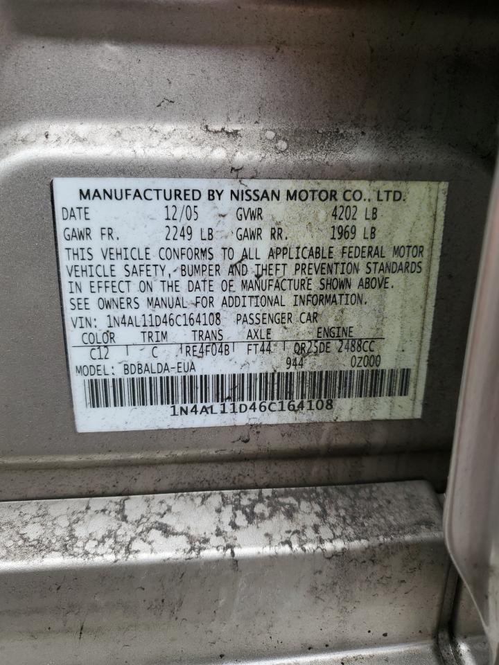 1N4AL11D46C164108 2006 Nissan Altima S