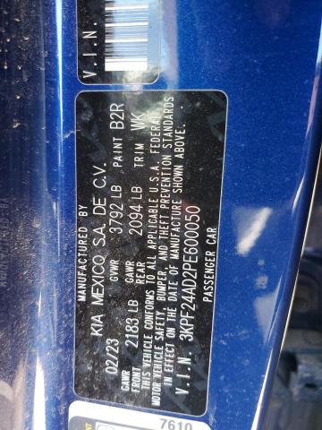2023 KIA FORTE LX 3KPF24AD2PE600050