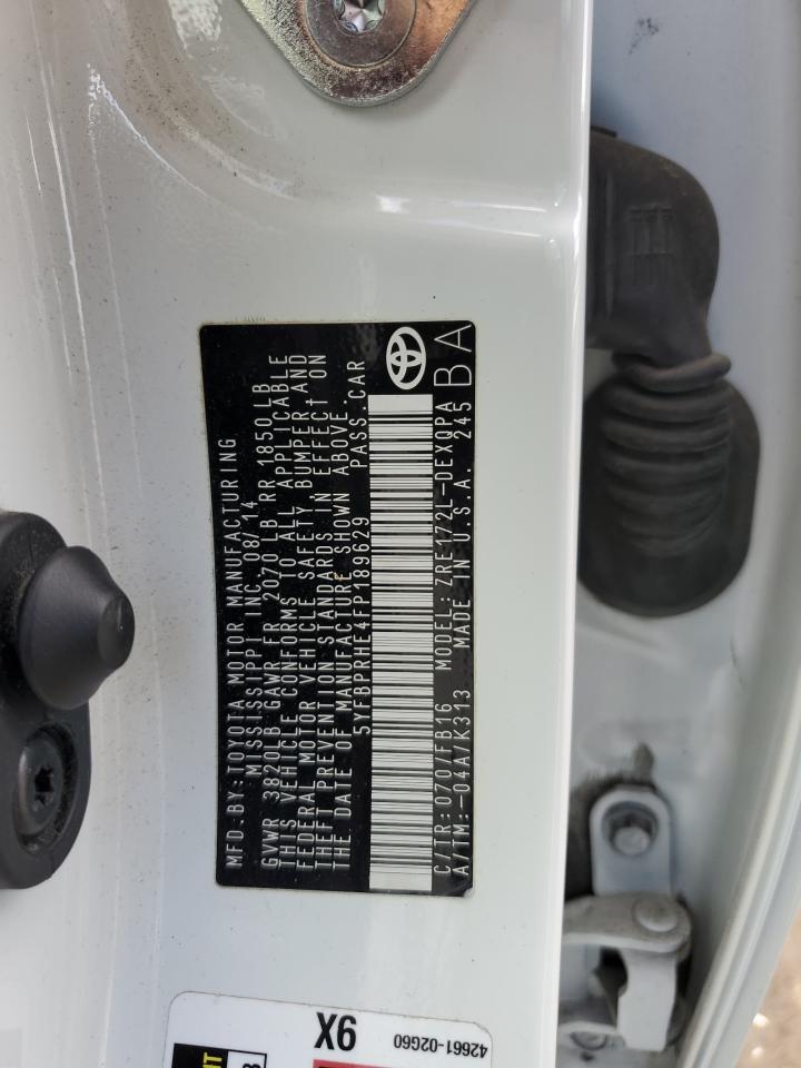 5YFBPRHE4FP189629 2015 Toyota Corolla Eco