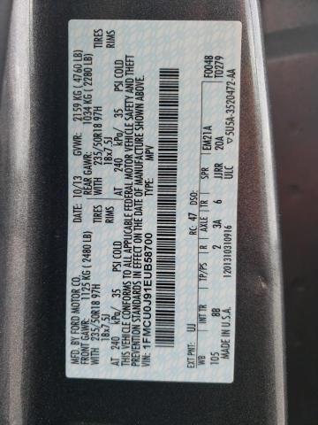 2014 Ford Escape Titanium VIN: 1FMCU0J91EUB58700 Lot: 52856444