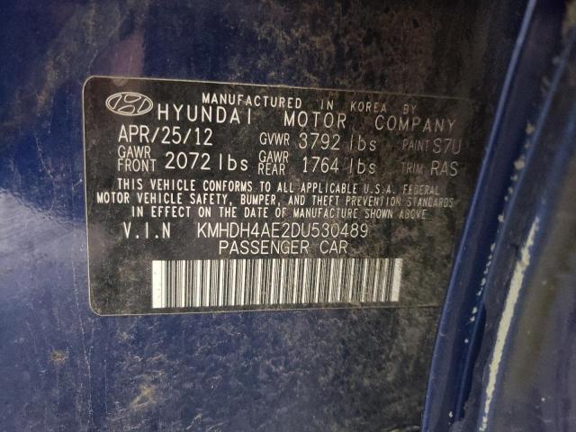 2013 Hyundai Elantra Gls VIN: KMHDH4AE2DU530489 Lot: 49492684